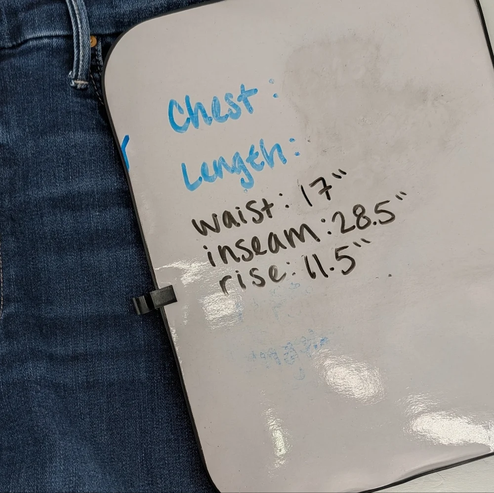 Mother High Waisted Looker Dark Wash Jeans Size 34 - Picture 6 of 10